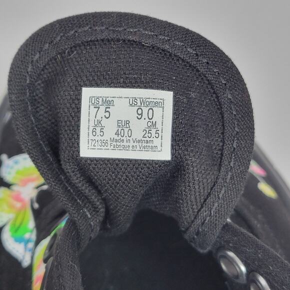 VANS Authentic Stac Morph Blackout Glow In The Dark Butterfly Sneakers Women's 9 - Picture 10 of 12